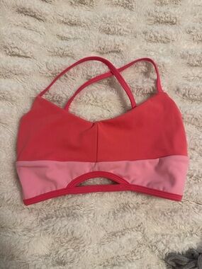 Girls Colorblock Pink & Coral Active dance top
